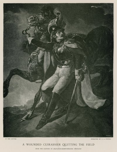 一名受伤的胸甲骑兵离开了战场 作者 西奥多·杰里科（Theodore Gericault）
