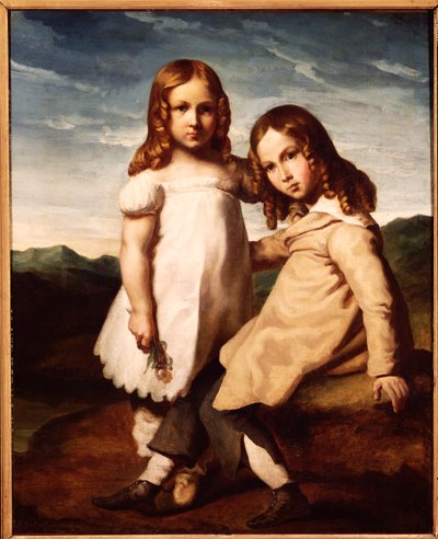 Alfred Dedreux（1810-60）与他的妹妹Elisabeth，1816-17岁 作者 西奥多·杰里科（Theodore Gericault）