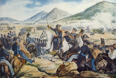 2月12日，阿根廷将军何塞-德-圣马丁（1778-1850）在查卡布科战役中。 作者 Theodore Gericault