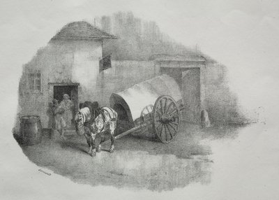 马车从淤泥里出来。 作者 西奥多·杰里科（Theodore Gericault）