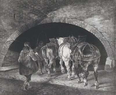 阿德尔菲码头的入口，1821年 作者 西奥多·杰里科（Theodore Gericault）
