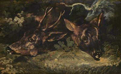 獐鹿的头，1815年 作者 西奥多·杰里科（Theodore Gericault）