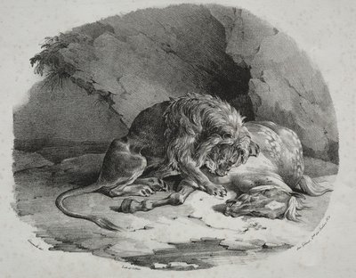 被狮子吃掉的马 作者 西奥多·杰里科（Theodore Gericault）