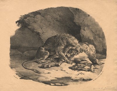 被狮子吃掉的马 作者 西奥多·杰里科（Theodore Gericault）