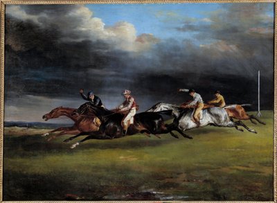 Horse Race says the derby at Epsom Painting by Theodore Gericault (1791-1824) 1821 Sun. 0,92x1,25 m 作者 西奥多·杰里科（Theodore Gericault）