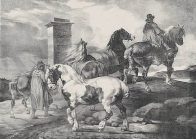前往集市的马匹，1821年 作者 西奥多·杰里科（Theodore Gericault）