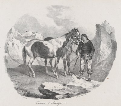 奥弗涅的马，1822年。 作者 西奥多·杰里科（Theodore Gericault）