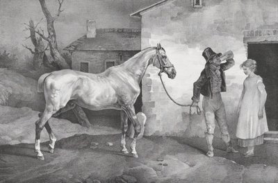旅店门口的老马，1822年。 作者 西奥多·杰里科（Theodore Gericault）