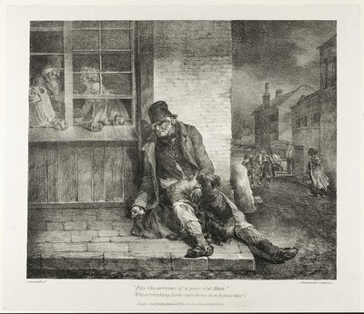 可怜天下父母心！......1821 年（象牙色织纹纸上的黑色石版画） 作者 西奥多·杰里科（Theodore Gericault）
