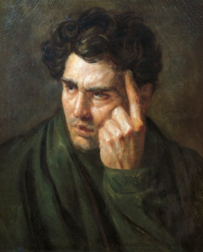 拜伦勋爵的肖像，让-路易-西奥多-杰里科（1791-1824）的作品。 作者 西奥多·杰里科（Theodore Gericault）