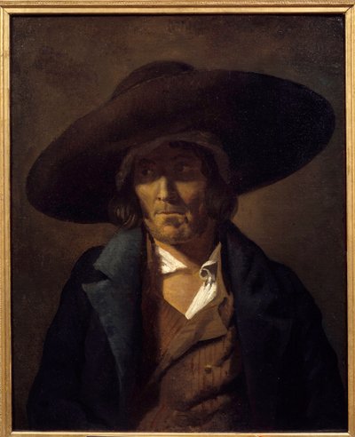 Portrait of Man called the Vendeen Painting by Theodore Gericault (1791-1824) 19th century Sun. 0,81x0,64 m 作者 西奥多·杰里科（Theodore Gericault）
