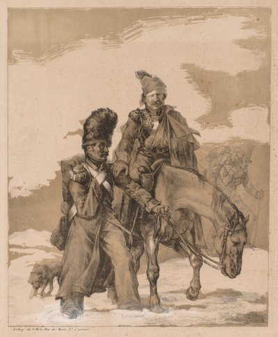 从俄罗斯回来c。 1818年。 作者 西奥多·杰里科（Theodore Gericault）