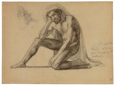 在美杜莎筏上为父亲学习 作者 西奥多·杰里科（Theodore Gericault）