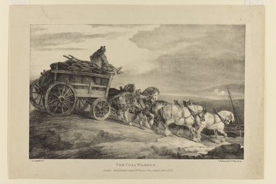 运煤车，取材自石头上生活中的各种主题 作者 西奥多·杰里科（Theodore Gericault）