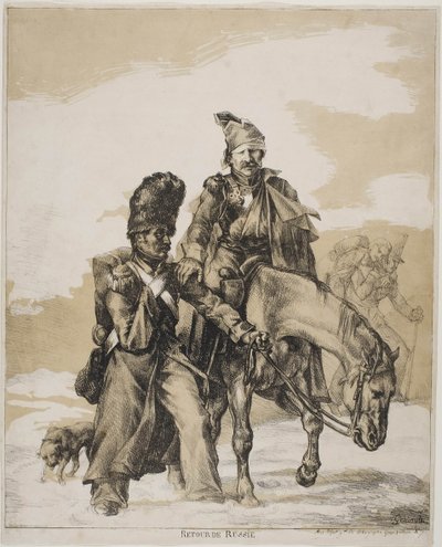 大约1818年从俄罗斯撤退 作者 西奥多·杰里科（Theodore Gericault）