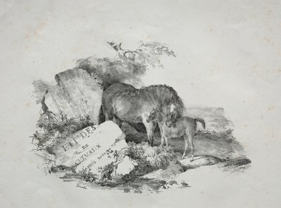 母马和她的小马驹 作者 西奥多·杰里科（Theodore Gericault）