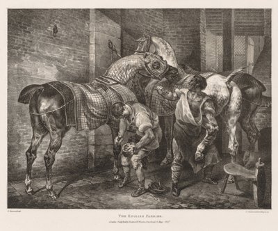 从生活和石头上汲取的各种主题：英国钉书匠，1821年。 作者 西奥多·杰里科（Theodore Gericault）