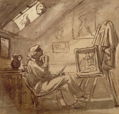 年轻画家在他的工作室 作者 西奥多·杰里科（Theodore Gericault）