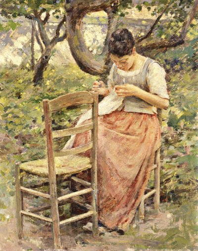 女裁缝，约1891年 作者 西奥多·罗宾逊