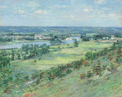 塞纳河谷，来自吉维尼的山丘，1892年。 作者 西奥多·罗宾逊