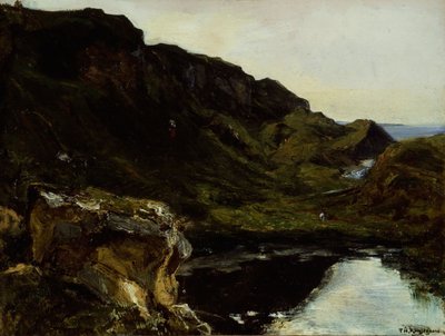 风景，c.1835（布面油画） 作者 西奥多·卢梭