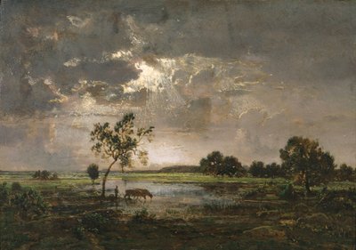 风景，约 1842 年（木板油画） 作者 西奥多·卢梭