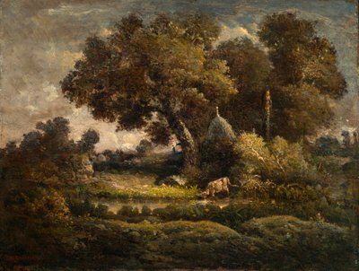 有炭堆的风景 作者 Theodore Rousseau