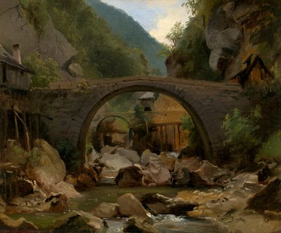 奥弗涅的山涧，1830年。 作者 西奥多·卢梭