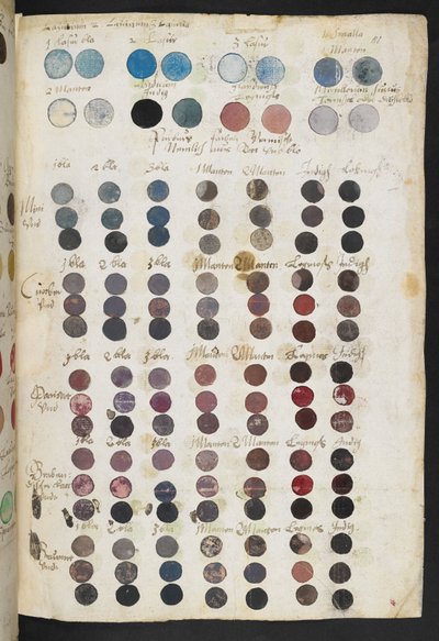 梅耶纳手稿页面（MS 2052 f.81r） 作者 西奥多·特凯·德·梅耶恩