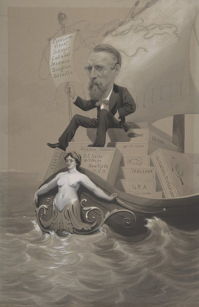 塞缪尔-P-艾弗里在海上运输他的宝物，约1875-80。 作者 西奥多·韦斯特