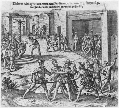 按照Francisco Pizarro的命令捕获，试用和执行Diego de Almagro 作者 西奥多·德布瑞