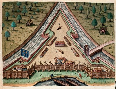 History of America: “Life of Fort Carolina, Bastion of Carolina” “Engraving from “Admirante Narratio Americae”” by Theodore de Bry (1528-1598) after a drawing by Jacques le Moyne (de Morgues) (1533-1588) 作者 西奥多·德布瑞
