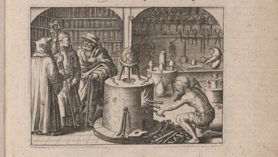插图Tripvs avrevs，也就是三个最选择..部分化学家，1618 作者 西奥多·德布瑞