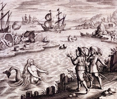 纽约州圣约翰港，1610年，来自&39;Newe Weld un Americanische Historien&39;，作者：Johann Ludwig Gottfried，1631 作者 西奥多·德布瑞