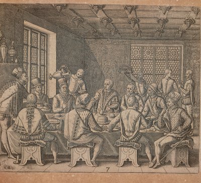 哥伦布的蛋，西奥多-德-布莱（1528-1598）的雕刻，出自Americae pars quarta, sive, Insignis et admiranda historia de reperta primum Occidentali India Christophoro Columbo, by Girolamo Benzoni 作者 西奥多·德布瑞
