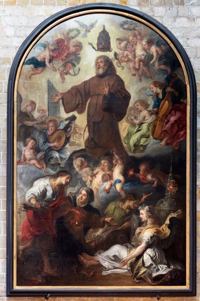 保拉的圣弗朗西斯的升华或荣耀》，Theodoor Van Thulden 作者 西奥多·范·图尔登