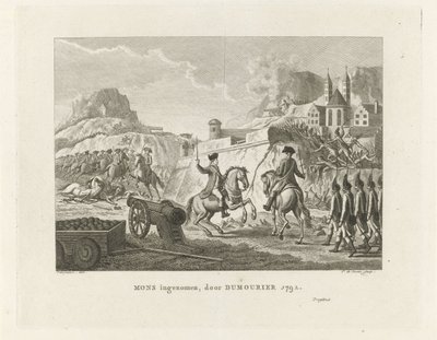攻占蒙斯，1792 年
1792 年杜穆里埃攻占蒙斯（标题在实物上） 作者 帕斯奎奇