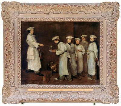 厨房场景，19世纪60年代初 作者 Theodule Ribot
