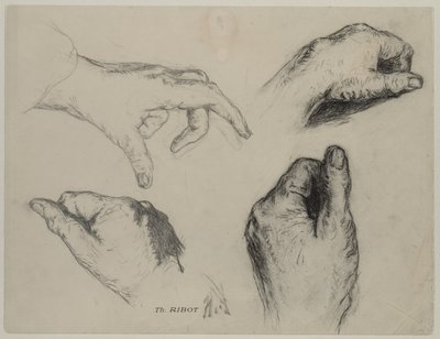 手的研究（右图） 作者 Theodule Ribot