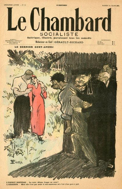 “” Le Chambard socialiste ”的封面，Satirique en Couleurs 作者 西奥菲勒·亚历山大·斯坦伦