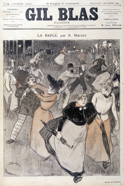 Steinlen 在 Gil Blas 作画，1891 年 6 月 12 日。 作者 西奥菲勒·亚历山大·斯坦伦