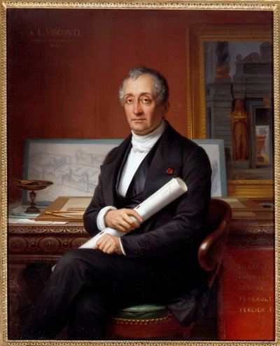 路易斯-图利乌斯-维斯康蒂(1791-1853)建筑师肖像 西奥菲勒-沃切莱特(1802-1873)的画作 作者 西奥菲勒·奥古斯特·沃切莱特
