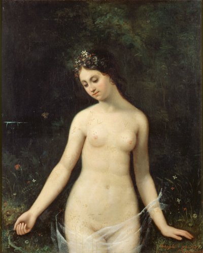 年轻的裸体女人，1831年。 作者 西奥菲尔·高铁