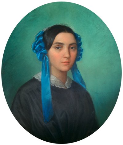 一位年轻女子的画像，1843年 作者 西奥菲尔·高铁