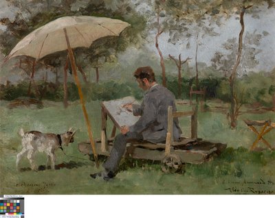 阿曼德-海因斯的户外绘画 作者 范·雷塞尔伯格（Théovan Rysselberghe）