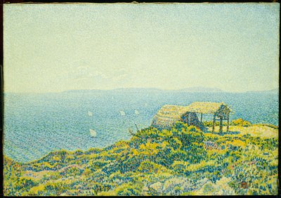 黎凡特岛（Ile du Levant），从贝纳特角（Cap Benat）看，1893年 作者 范·雷塞尔伯格（Théovan Rysselberghe）