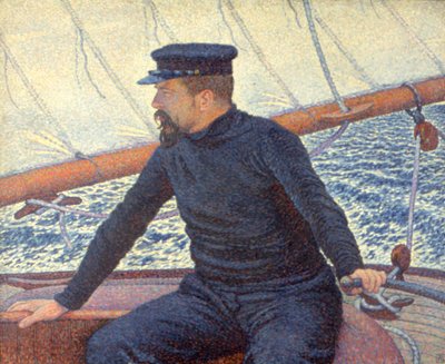 保罗·西尼亚克在他的船上 作者 范·雷塞尔伯格（Théovan Rysselberghe）