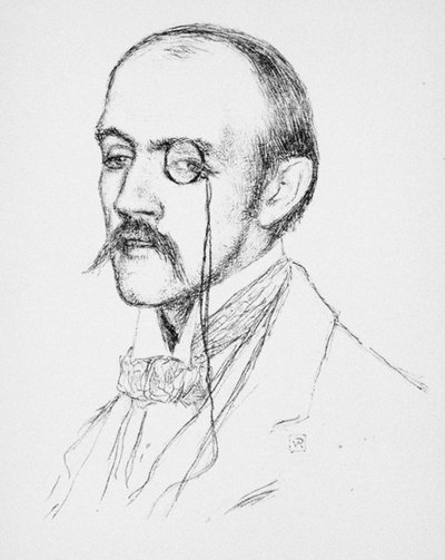 Henri deRégnier的肖像，c。 1898年 作者 范·雷塞尔伯格（Théovan Rysselberghe）