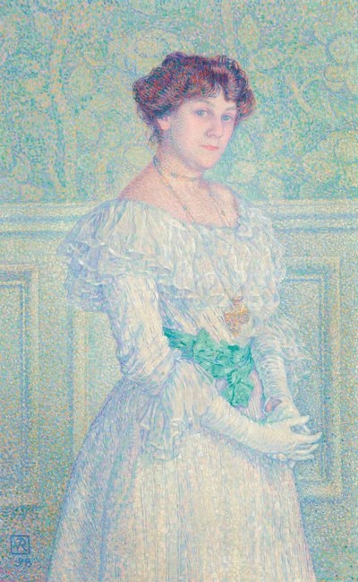 Laure Flé的肖像，1898年。 作者 范·雷塞尔伯格（Théovan Rysselberghe）