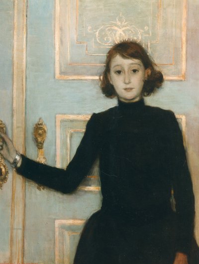 玛格丽特-凡-蒙斯的画像，1886年。 作者 范·雷塞尔伯格（Théovan Rysselberghe）